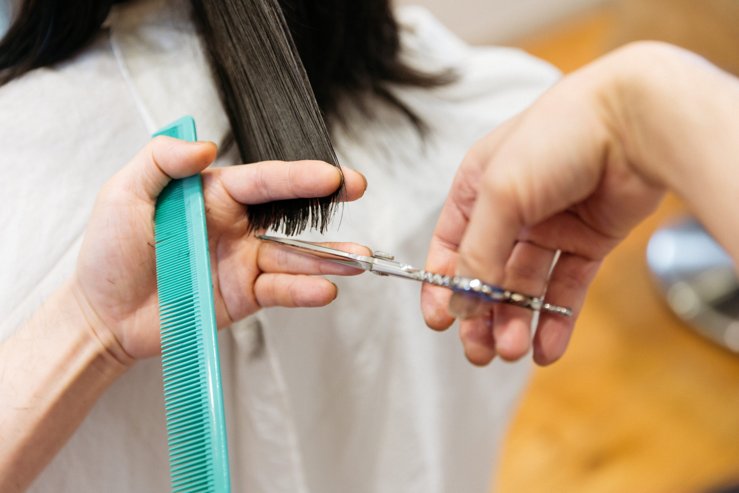 お手入れがしやすいナチュラルなヘアスタイル